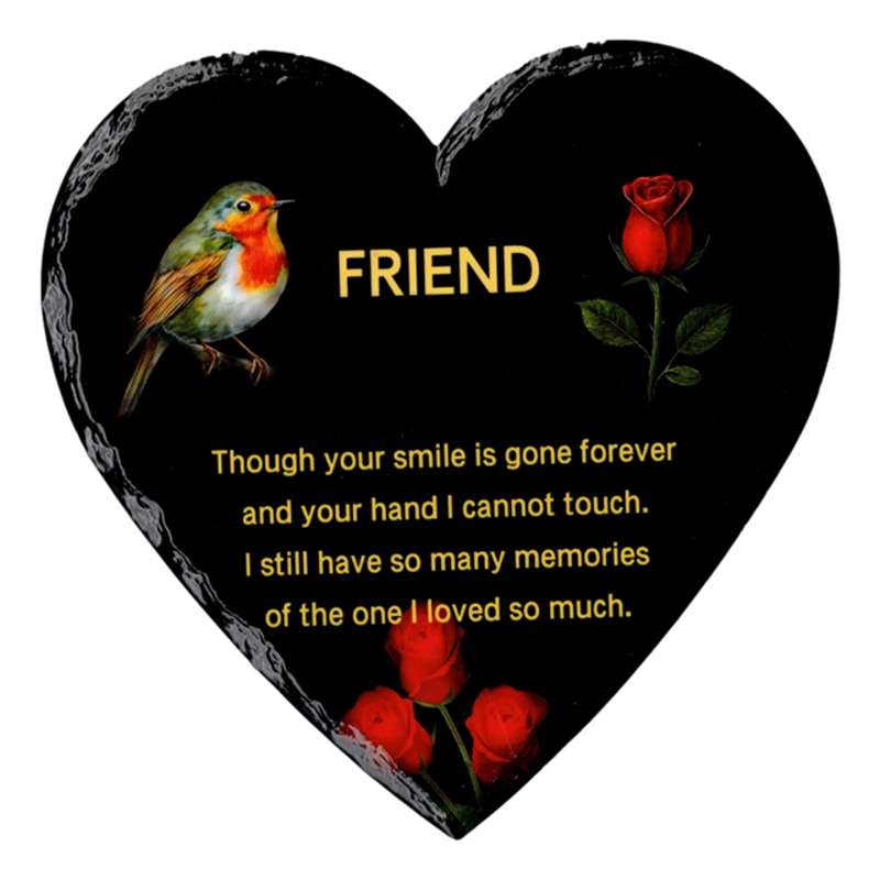 Hooli Mooli - Black Heart Plaque Friend